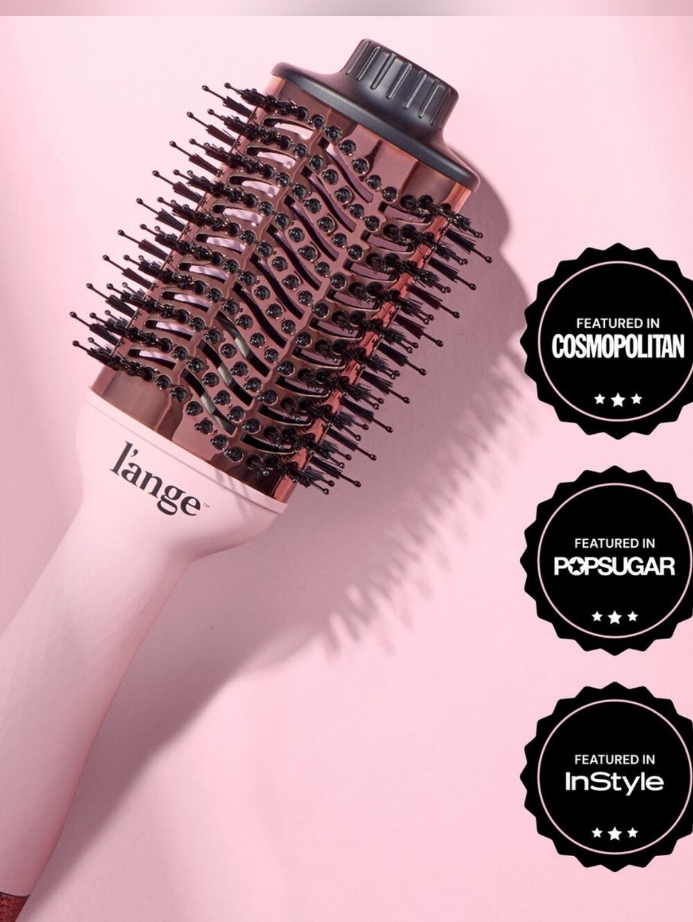 Lange Le Volume 75mm 2-in-1 Titanium Brush Dryer - in BLUSH PINK NEW SEALED BOX